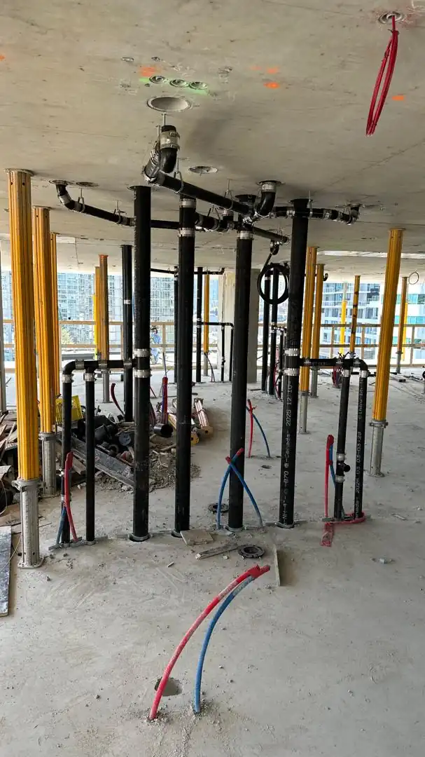 Commercial plumbing and mechanical construction progress in Metro Vancouver