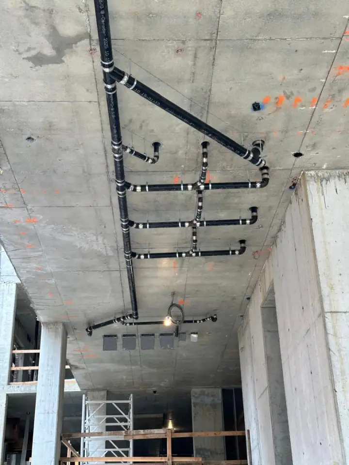 Commercial mechanical rough-in in Vancouver