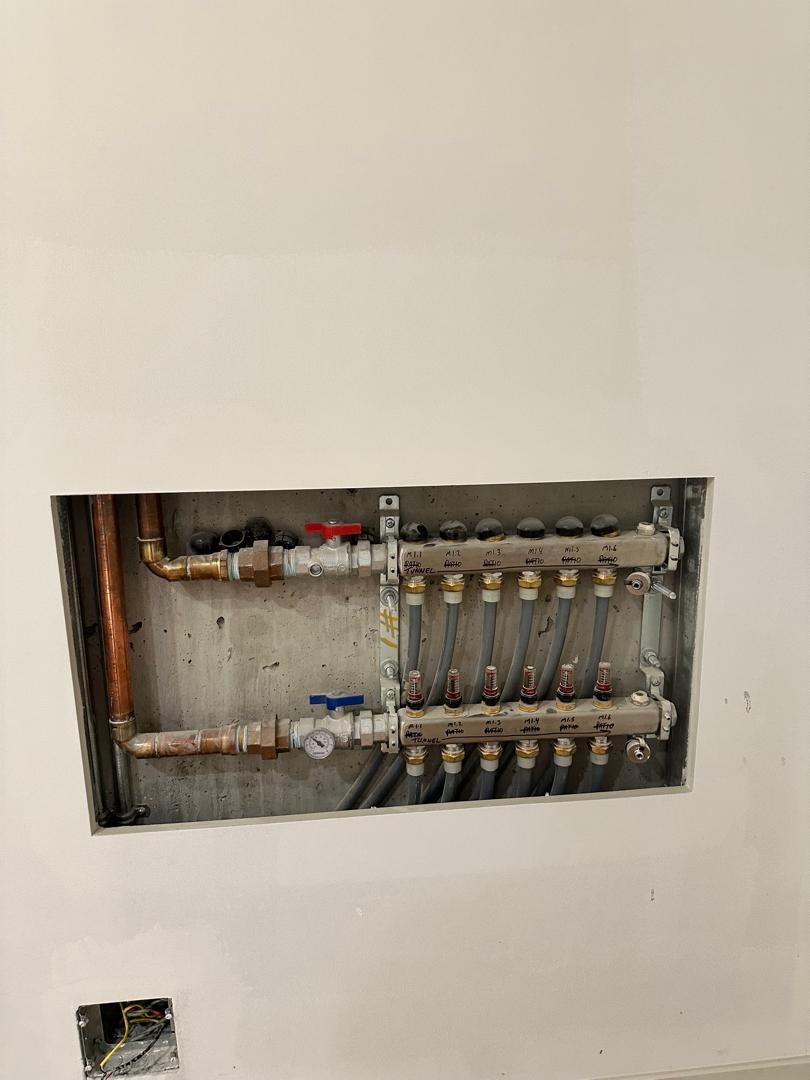 Residential plumbing rough-in during home construction