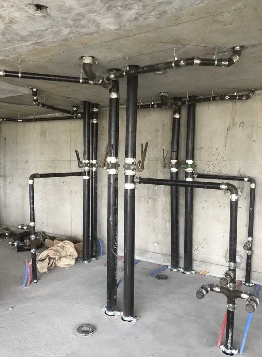 New construction hot water system in North Vancouver