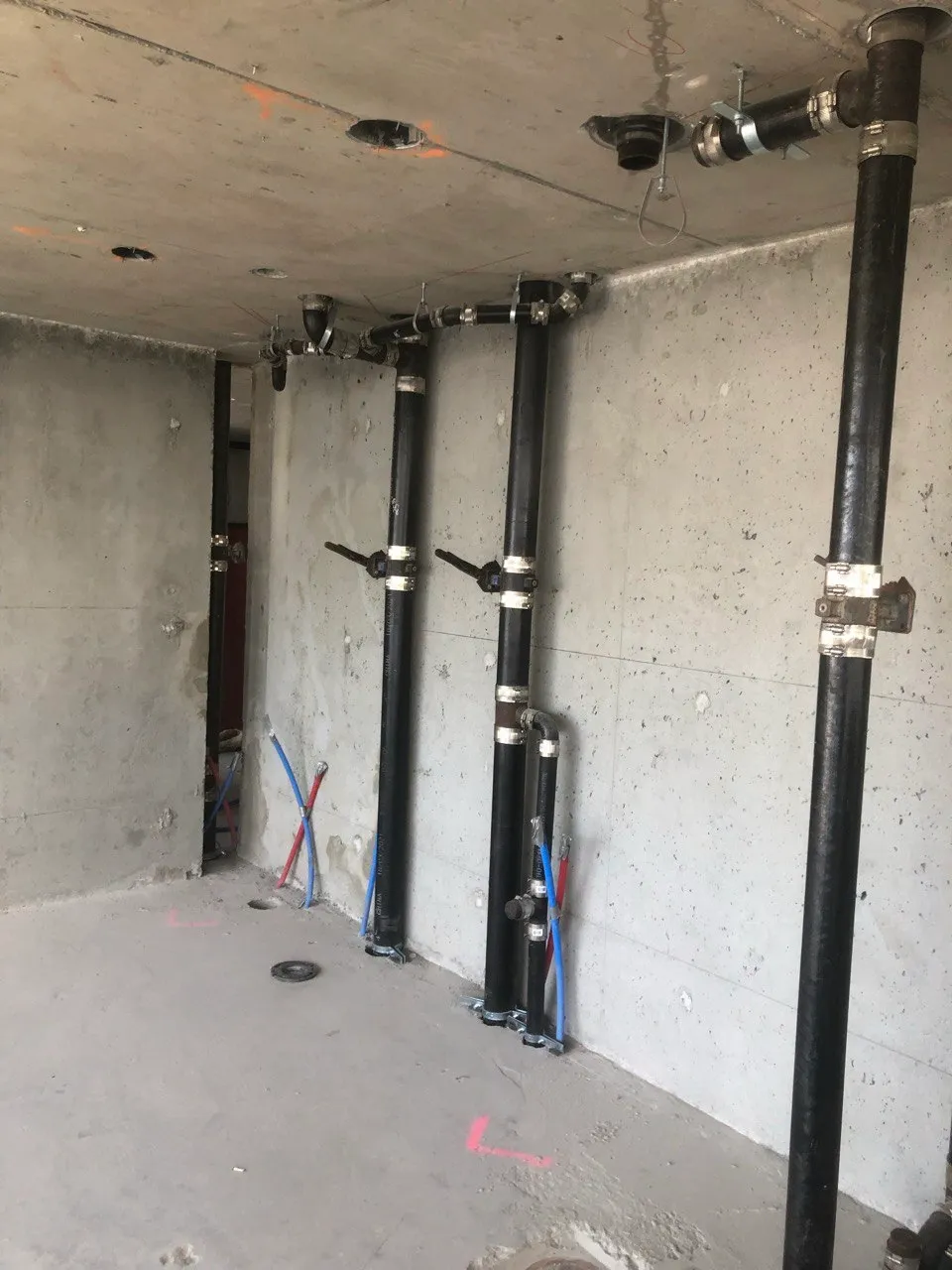 Commercial plumbing installation in Burnaby